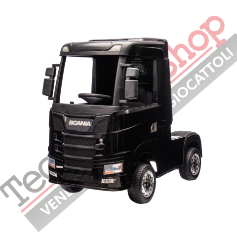 Camion Elettrico Per Bambini Scania 24V Porte Apribili-Nero