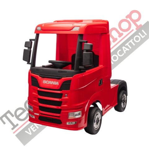Camion Elettrico Per Bambini Scania 24V Porte Apribili-Rosso