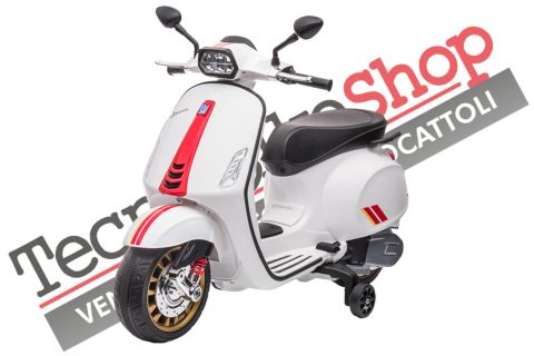 Moto Scooter Eelettrico per Bambini Piaggio Vespa Sprint 12V-Bianco
