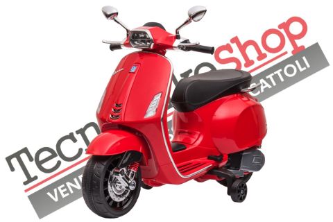Moto Scooter Eelettrico per Bambini Piaggio Vespa Sprint 12V-Rosso