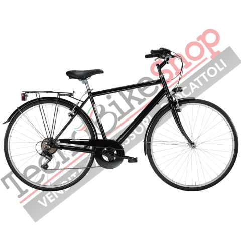 Bicicletta City Bike Trekking Uomo MBM Touring M 28" 6V-Nero(Black)