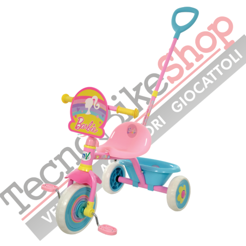 Triciclo a Pedali con Manico First Trike Disney BARBIE