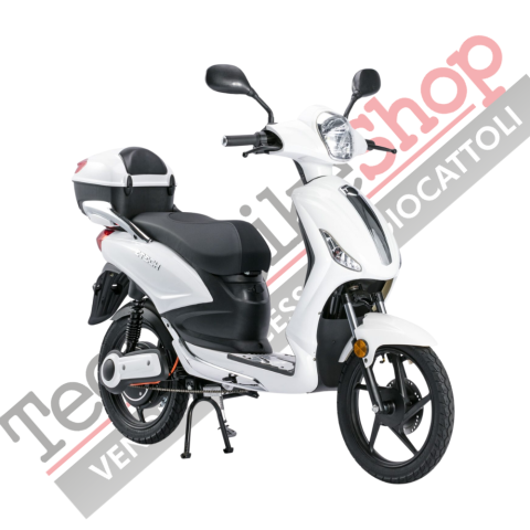 Bicicletta Elettrica Scooter Z-TECH ZT-09-TDC 1000W 20Ah 48V Batteria Piombo-Bianco