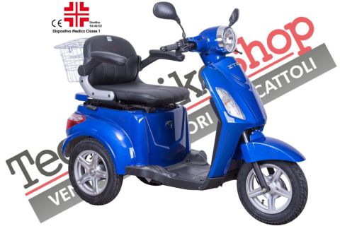 Scooter Z-TECH ZT-15-E "TRILUX PLUS" 3 RUOTE Differenziale per Disabili e Anziani-Blu