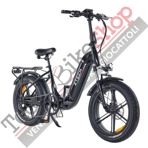 Bicicletta Elettrica Z-Tech ZT-89-K KRONOS 250/500W 48V13Ah Batteria Litio-Nero