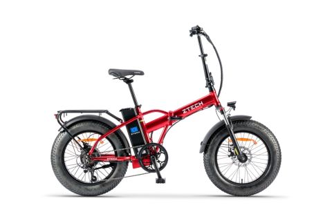Bicicletta Elettrica Z-Tech ZT-89-F Folding Etna Telaio (Dritto) 250W 10.4Ah 36V Batteria Litio-Rosso