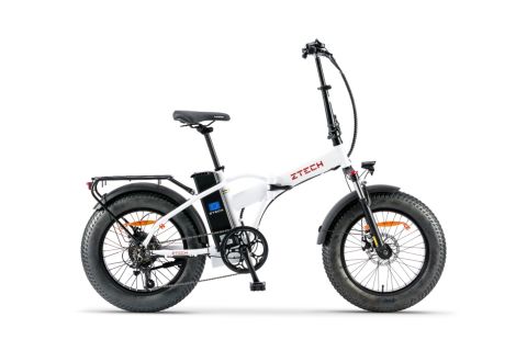 Bicicletta Elettrica Z-Tech ZT-89-F Folding Etna Telaio (Dritto) 250W 10.4Ah 36V Batteria Litio-Bianco