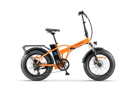 Bicicletta Elettrica Z-Tech ZT-89-F Folding Etna Telaio (Dritto) 250W 10.4Ah 36V Batteria Litio-Arancione