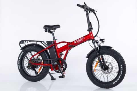 Bicicletta Elettrica Z-Tech ZT-89-M SNIPER 250W/500W 48V 13Ah Batteria Litio -Rosso
