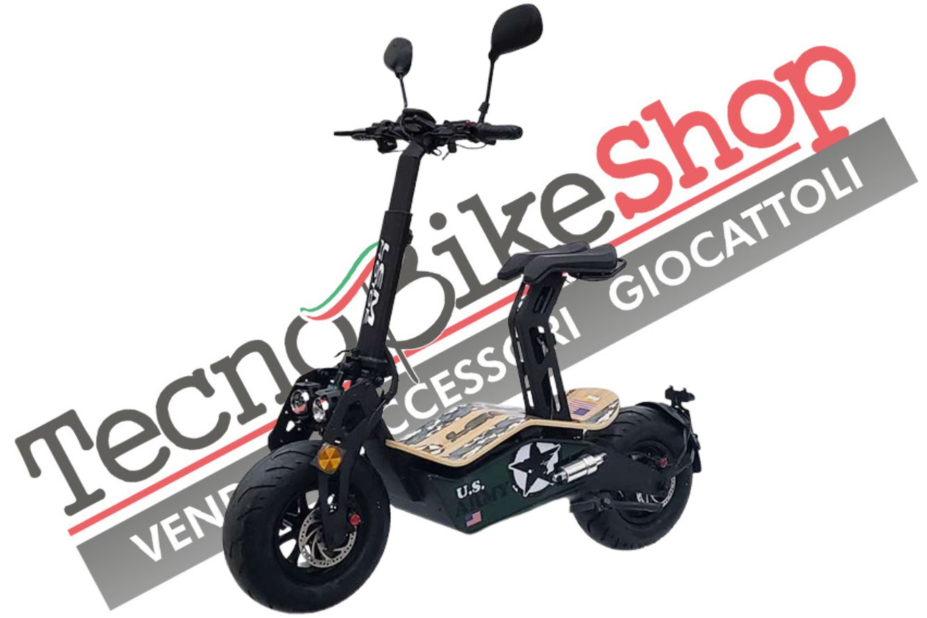 Veiconlo Elettrico New LEM MAD Piombo 1900W 48V Trasmissione HUB Motor Velocifpero (Targabile) colore Verde Mimetico