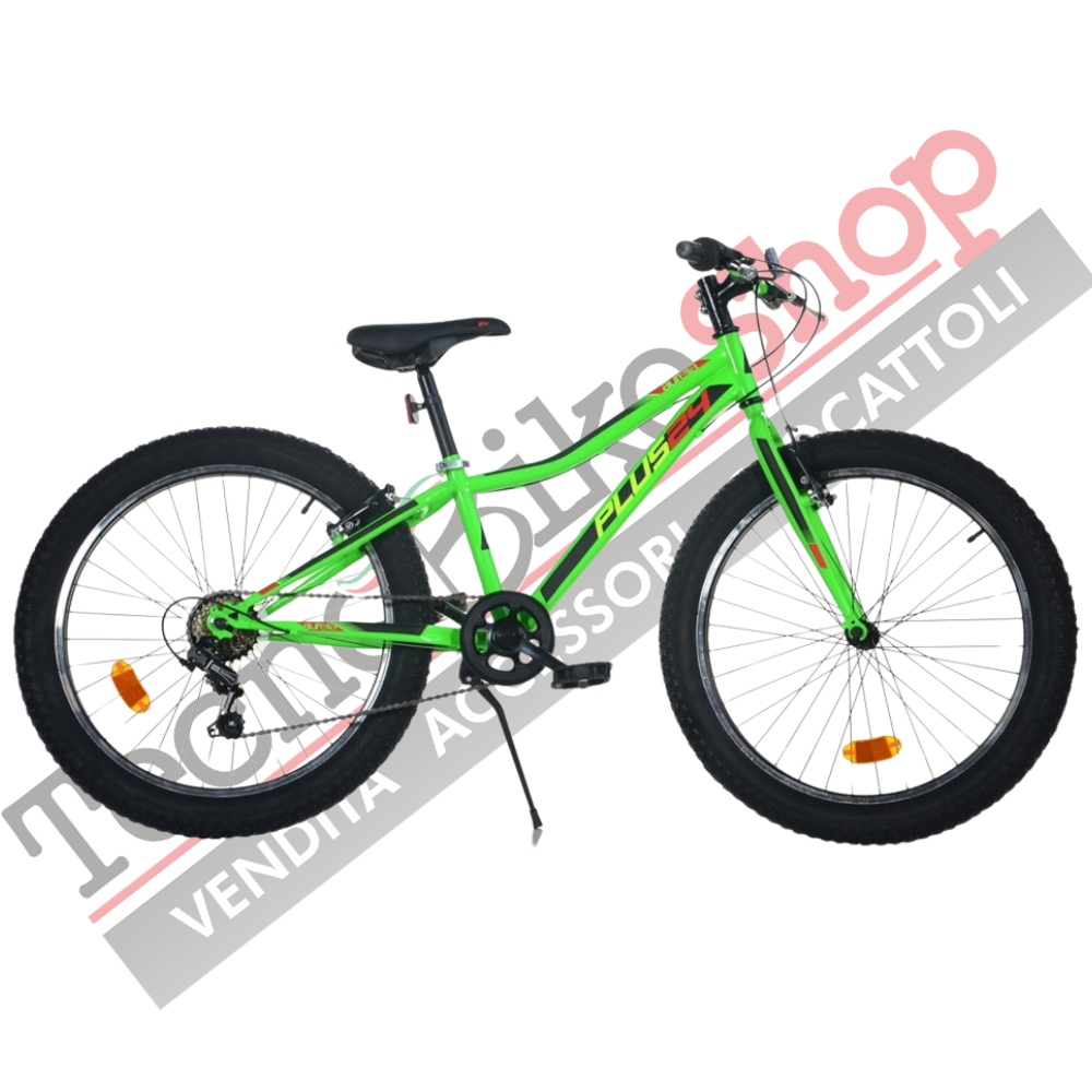 Image of Bicicletta Bambino Aurelia MTB FAT 420 Plus Sport Dino Bikes - 24 pollici 6 Velocità colore Verde