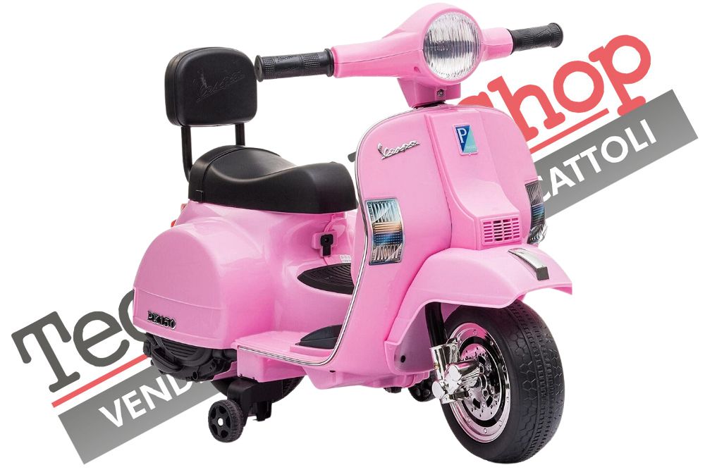 Moto Scooter Elettrico per Bambini Piaggio Mini Vespa PX Small 6V-Rosa