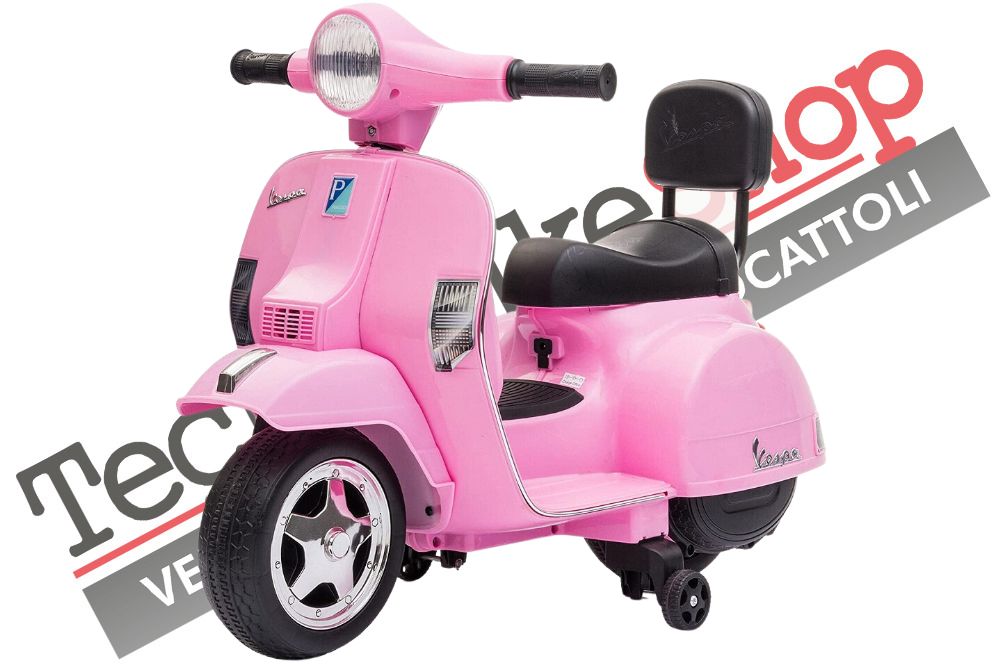Moto Elettrica per Bambini Piaggio Mini Vespa Small PX 6V - Mp3 - USB - Suoni - Luci Led (Rosa)-image
