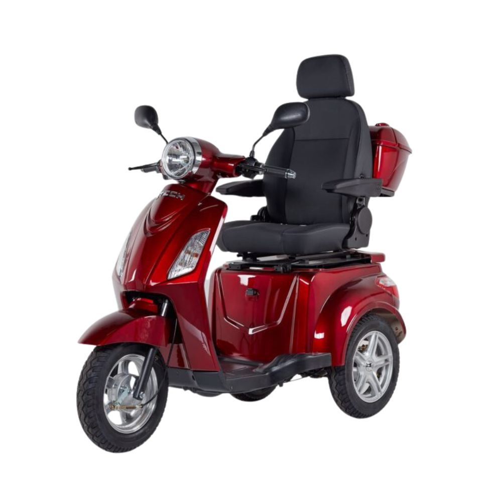 Z-TECH ZT-15-C Trilux Plus – Scooter Elettrico 3 Ruote per Anziani e Disabili-Rosso