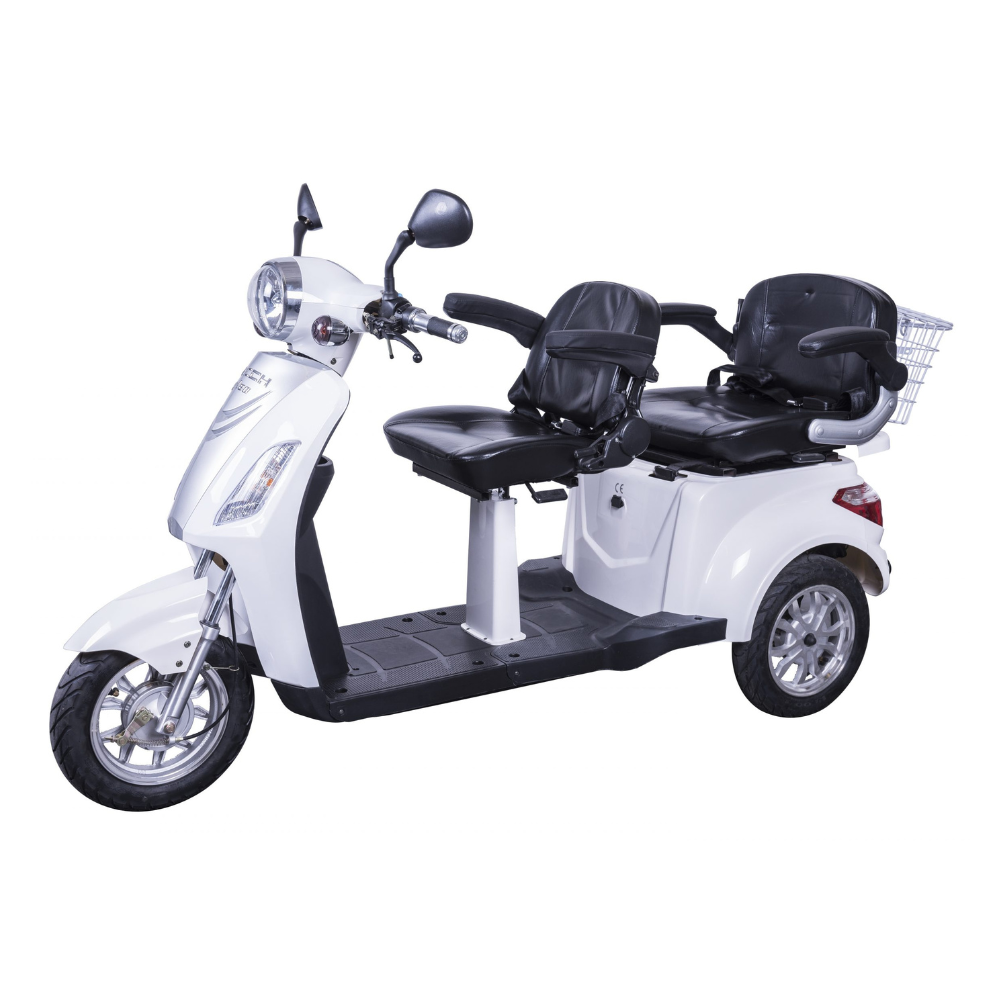 Scooter Z-TECH ZT-18 TRILUX 3.0 3 RUOTE 2 Posti Differenziale per Anziani-Bianco